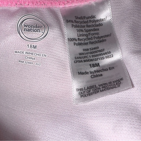 Wonder nation Mermaid Skirt Swimsuit Set 3 Piece baby Size 18m - Picture 4 of 5